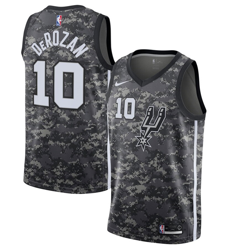 Spurs 10 DeMar DeRozan Camo 2019 20 City Edition Nike Swingman Jersey