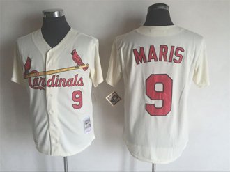 St. Louis Cardinals Mens Jerseys 9 Roger Maris Throwback Baseball Jersey