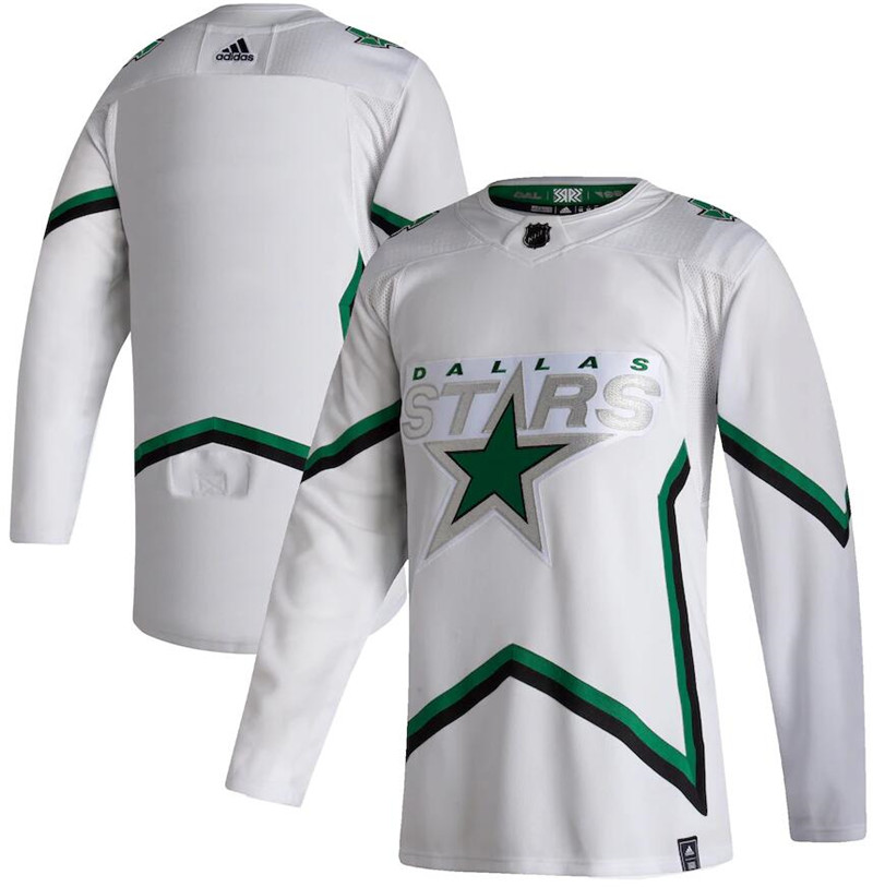 Stars Blank White 2020 21 Reverse Retro Adidas Jersey