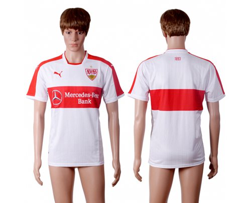 Stuttgart Blank Home Soccer Club Jersey