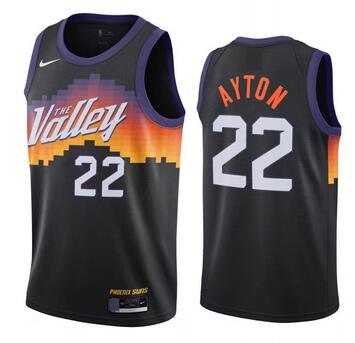 Suns 22 Deandre Ayton Black 2020 21 City Edition Swingman Jersey