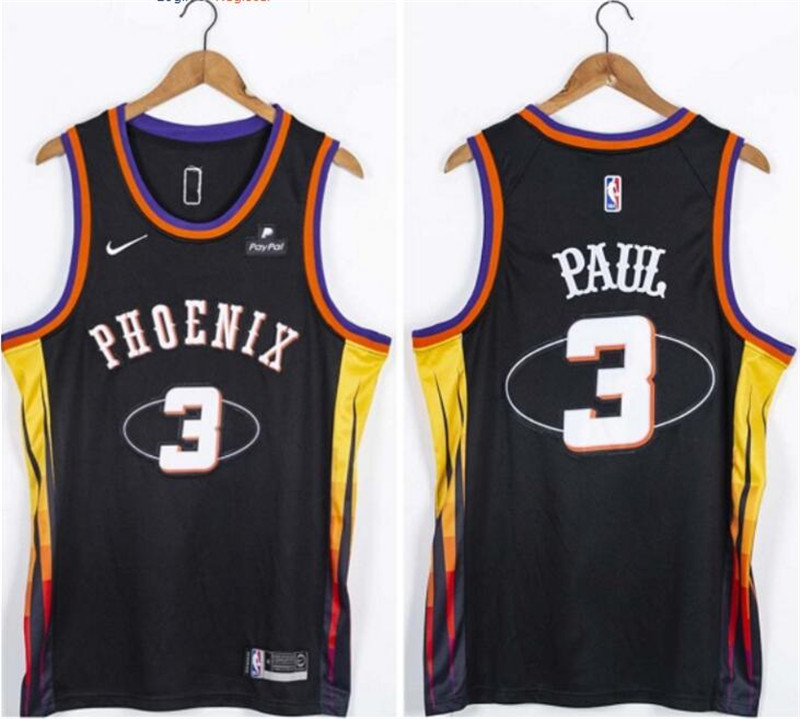 Suns 3 Chris Paul Black Nike Swingman Jersey