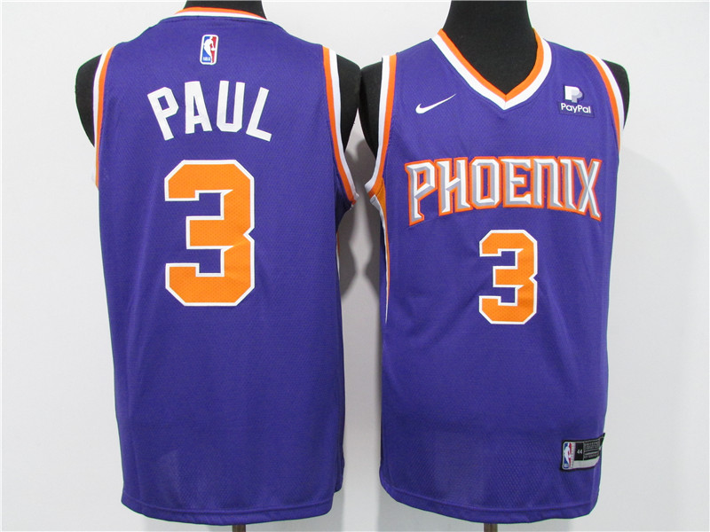 Suns 3 Chris Paul Purple Nike 2020 21 City Edition Swingman Jersey