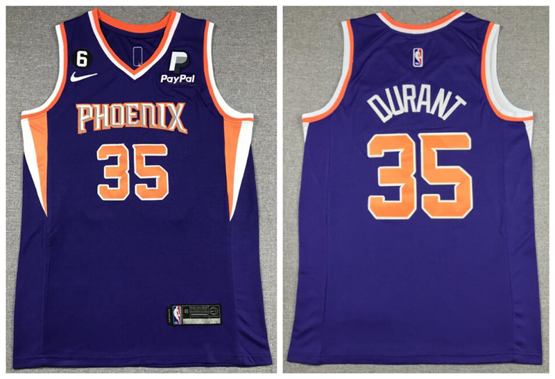 Suns 35 Kevin Durant Purple Nike Swingman Jersey