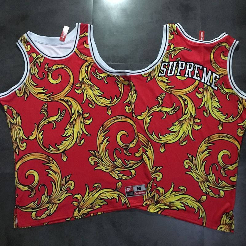 Supreme  Foamposite Collection Red Basketball Jersey