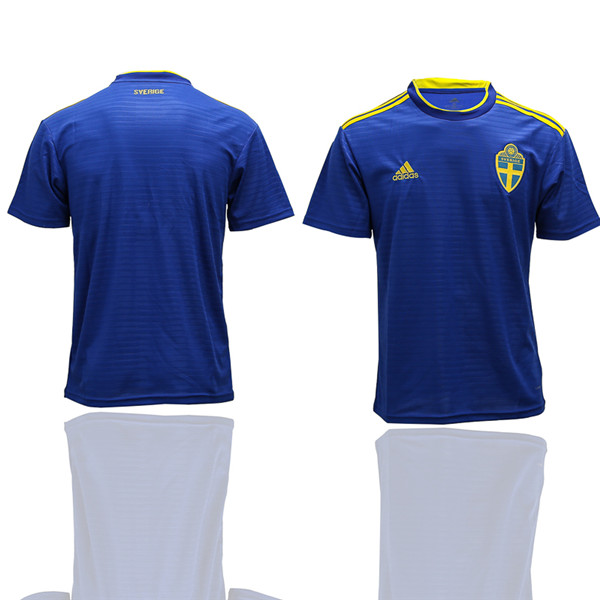 Sweden Away 2018 FIFA World Cup Thailand Soccer Jersey