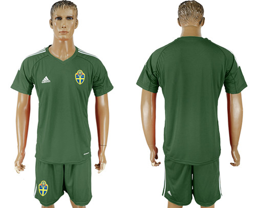 Sweden Military Green Goalkeeper 2018 FIFA World Cup Soccer Jersey