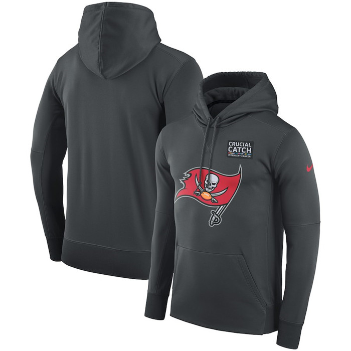 Tampa Bay Buccaneers Anthracite  Crucial Catch Performance Hoodie