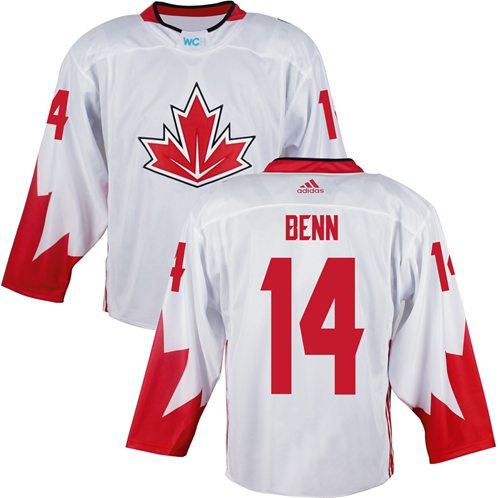 Team Canada 14 Jamie Benn White 2016 World Cup Stitched NHL Jersey