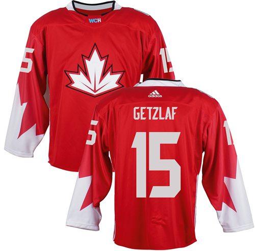 Team Canada 15 Ryan Getzlaf Red 2016 World Cup Stitched NHL Jersey
