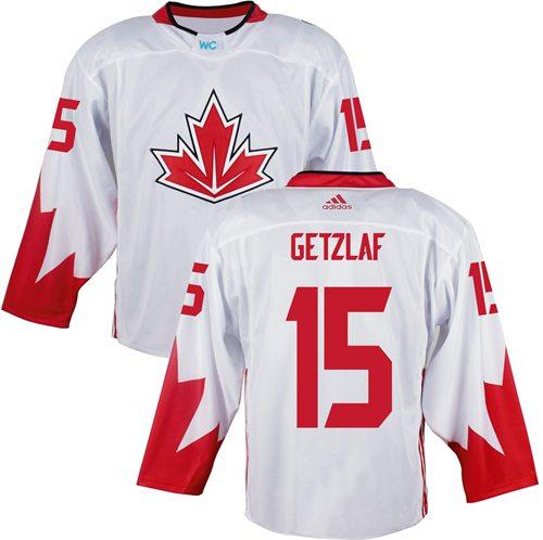 Team Canada 15 Ryan Getzlaf White 2016 World Cup Stitched NHL Jersey