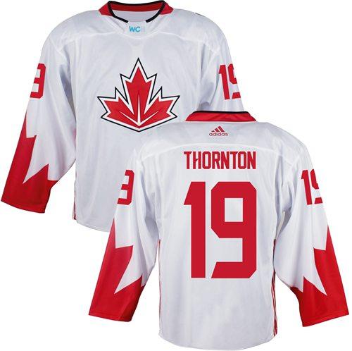 Team Canada 19 Joe Thornton White 2016 World Cup Stitched NHL Jersey