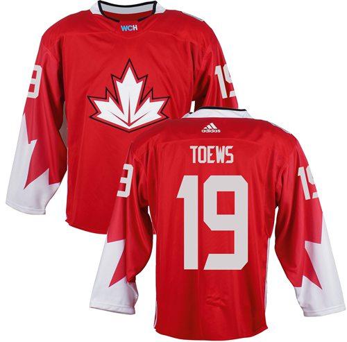 Team Canada 19 Jonathan Toews Red 2016 World Cup Stitched NHL Jersey