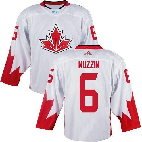 Team Canada 6 Jake Muzzin White 2016 World Cup Stitched NHL Jersey