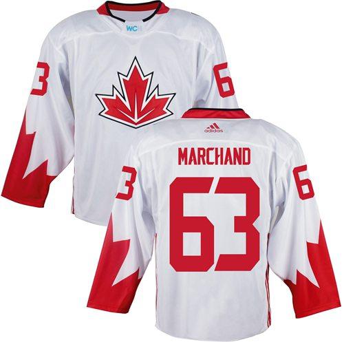 Team Canada 63 Brad Marchand White 2016 World Cup Stitched NHL Jersey