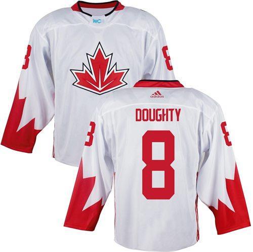Team Canada 8 Drew Doughty White 2016 World Cup Stitched NHL Jersey