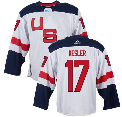 Team USA 17 Ryan Kesler White 2016 World Cup Stitched NHL Jersey