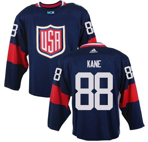 Team USA 88 Patrick Kane Navy Blue 2016 World Cup Stitched NHL Jersey