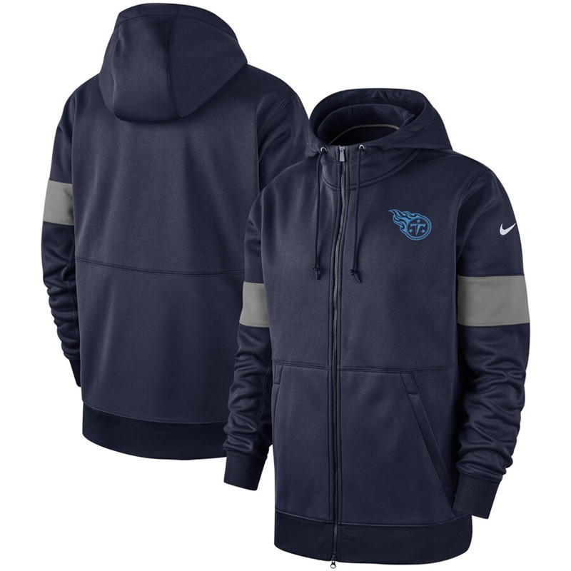 Tennessee Titans Nike Sideline Performance Full Zip Hoodie Navy