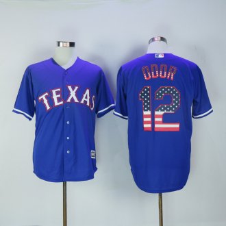Texas Rangers 12 Rougned Odor USA Flag Fashion MLB Jersey