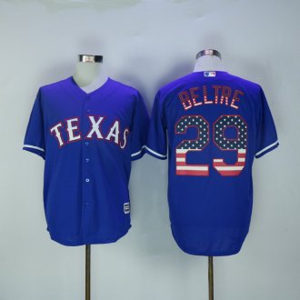 Texas Rangers 29 Adrian Beltre USA Flag Fashion MLB Jersey