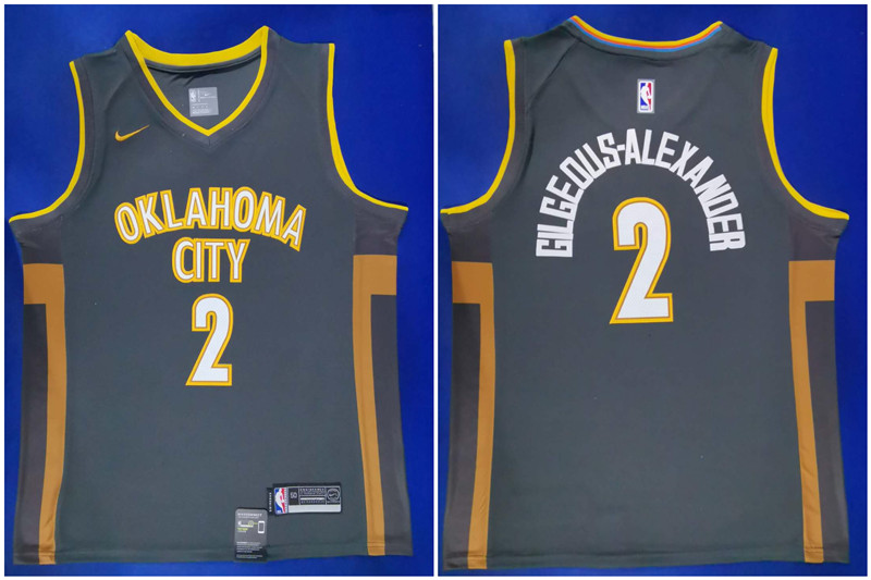 Thunder 2 Shai Gilgeous Alexander Black City Edition Nike Swingman Jersey