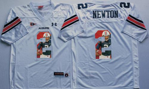 Tigers 2 Cam Newton White Player Fashion Stitched NCAA Jersey