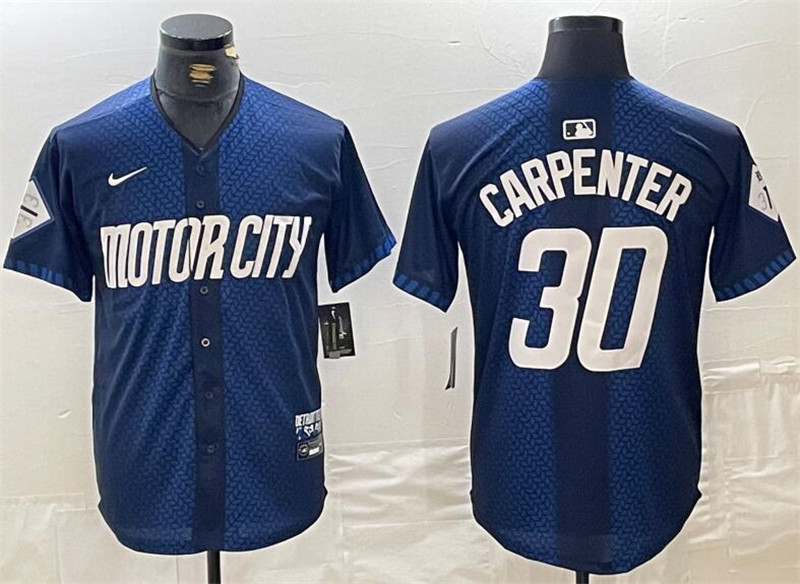 Tigers 30 Kerry Carpenter Navy Nike 2024 City Connect Cool Base Jersey