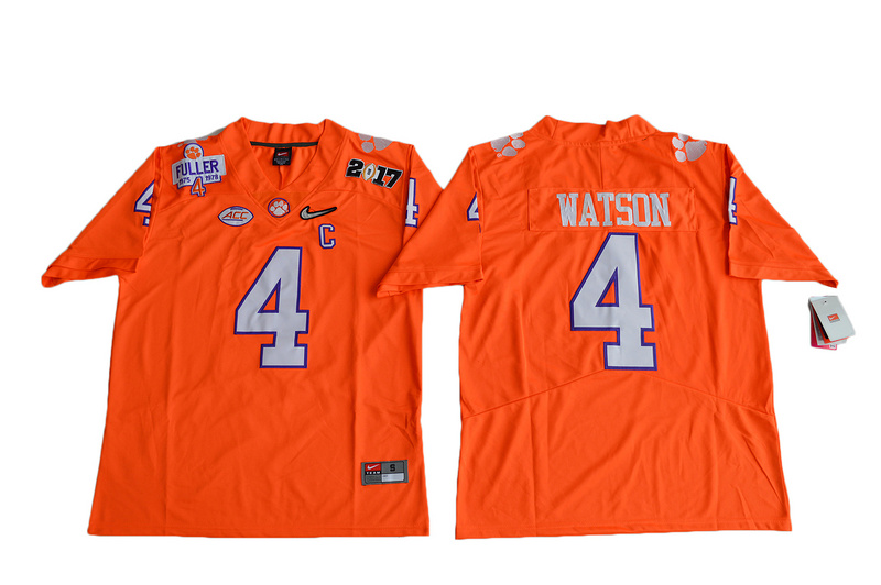 Tigers 4 Deshaun Watson Orange Limited Stitched NCAA 2017 Jersey