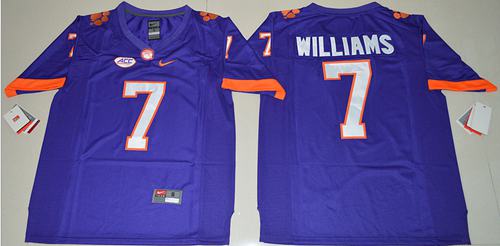 Tigers 7 Mike Williams Purple Limited Stitched NCAA Jersey