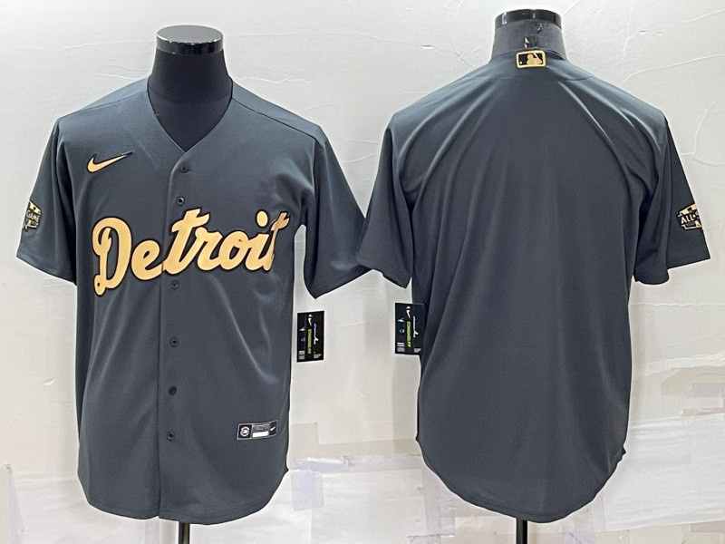 Tigers Blank Charcoal Nike 2022 MLB All Star Cool Base Jersey
