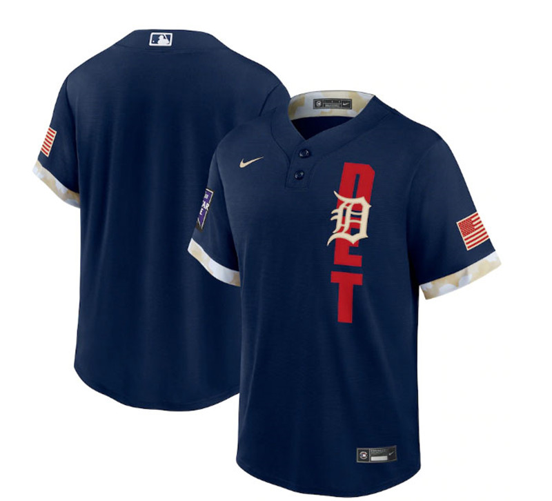 Tigers Blank Navy Nike 2021 MLB All Star Cool Base Jersey