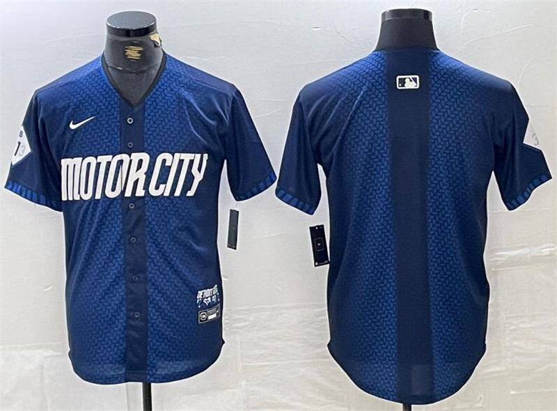 Tigers Blank Navy Nike 2024 City Connect Cool Base Jersey