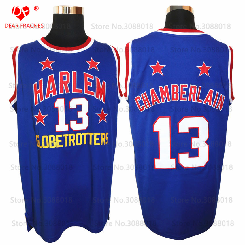 Top Qua Harlem Globetrotters #13 Wilt Chamberlain Jersey Throwback College Basketball Jersey Vintage Retro For Mens Shirts Sewn