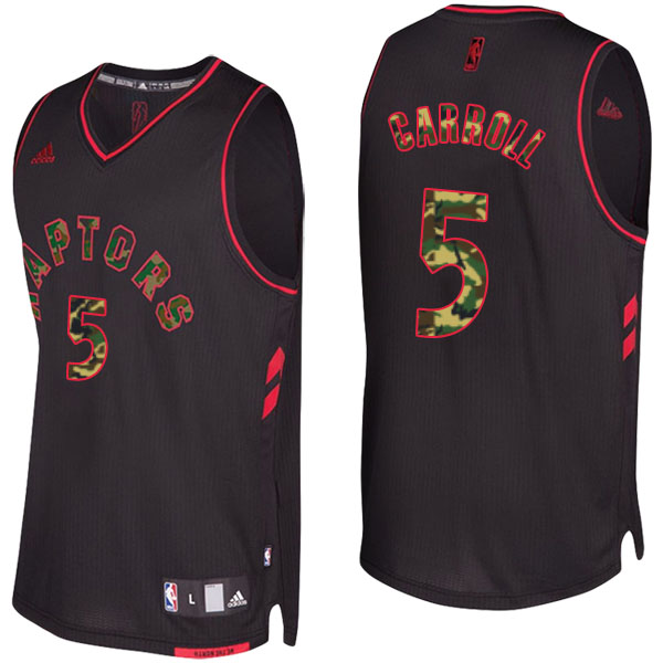 Toronto Raptors DeMarre Carroll Camo Fashion Swingman Black Jersey