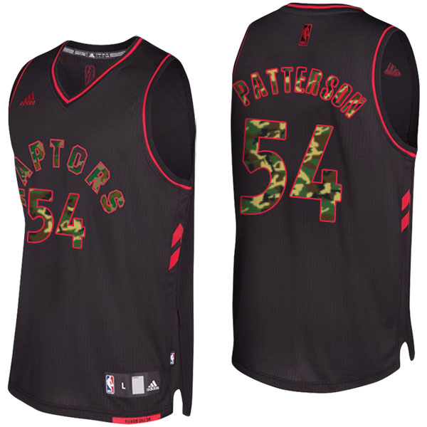 Toronto Raptors Patrick Patterson Camo Fashion Swingman Black Jersey