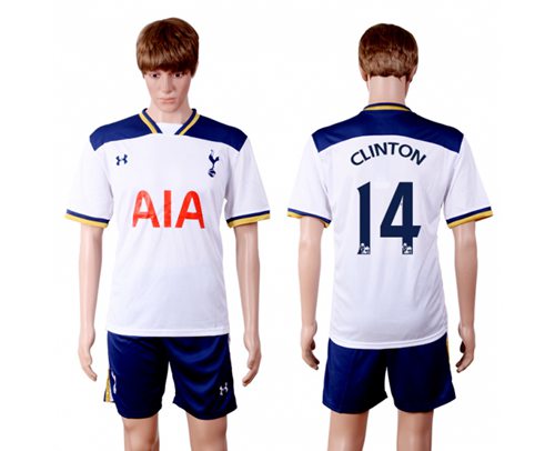 Tottenham Hotspur 14 Clinton White Home Soccer Club Jersey