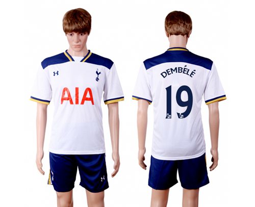 Tottenham Hotspur 19 Dembele White Home Soccer Club Jersey