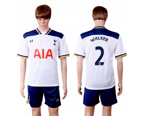 Tottenham Hotspur 2 Walker White Home Soccer Club Jersey