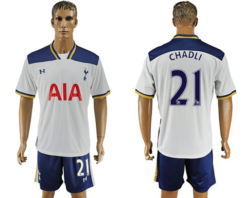 Tottenham Hotspur 21 Chadli White Home Soccer Club Jersey