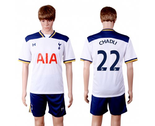 Tottenham Hotspur 22 Chadli White Home Soccer Club Jersey