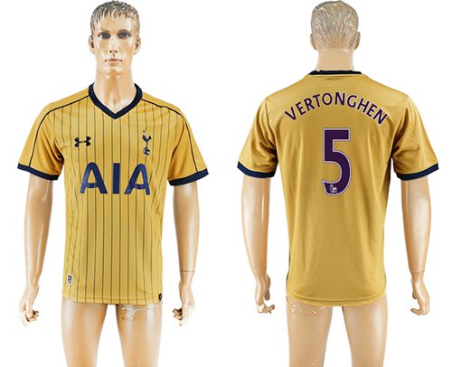 Tottenham Hotspur 5 Vertonghen Sec Away Soccer Club Jersey