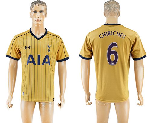 Tottenham Hotspur 6 Chiriches Sec Away Soccer Club Jersey