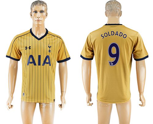 Tottenham Hotspur 9 Soldado Sec Away Soccer Club Jersey