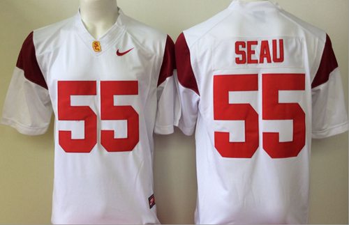 Trojans 55 Junior Seau White Limited Stitched NCAA Jersey