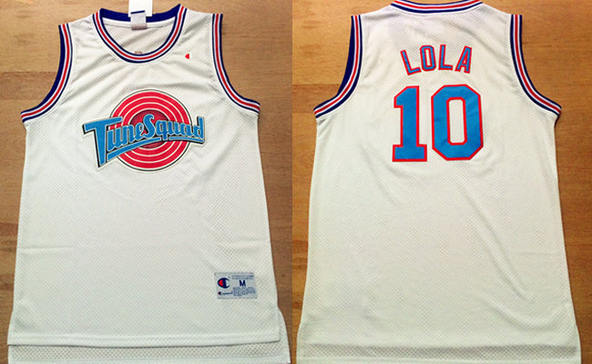 Tune Squad jersey Lola Bunny 10 Tune Squad Space Jam Movie WhiteJersey