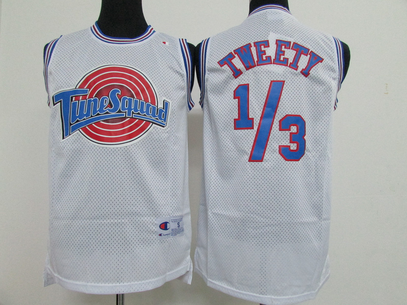 Tune Squad jersey Tweety Tune Squad Space Jam Movie White Jersey