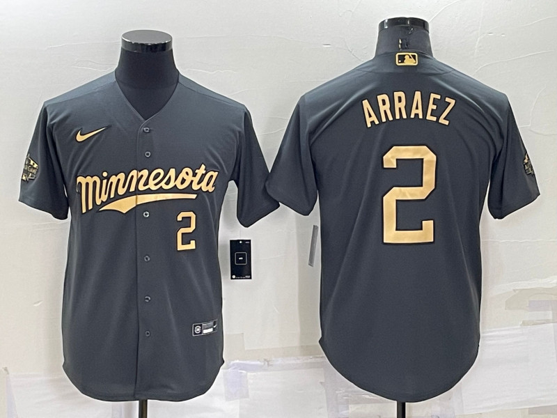 Twins 2 Luis Arraez Charcoal Nike 2022 MLB All Star Cool Base Jersey