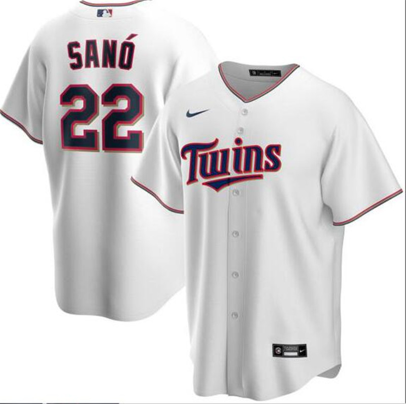 Twins 22 Miguel Sano White 2020 Nike Cool Base Jersey