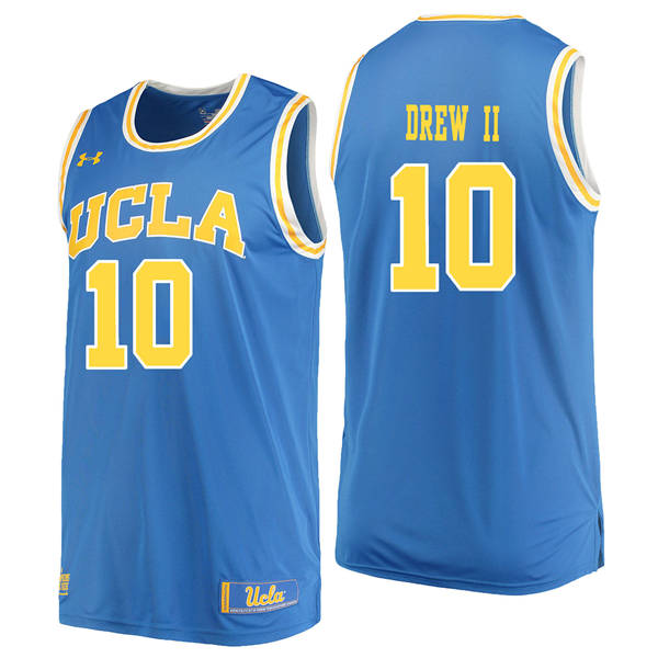 UCLA Bruins 10 Larry Drew II Blue College Basketball Jersey